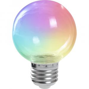 Лампа светодиодная 3W Е27 G60  RGB LB-371 прозрачный быстрая сменая цвета Feron