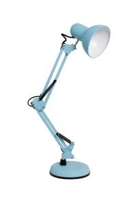 Настольная лампа МТ2001 А/С 60Вт стубцина голубая лазурь