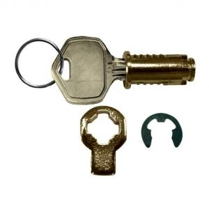 Комплект замка метал. с личинкой и ключем EKF