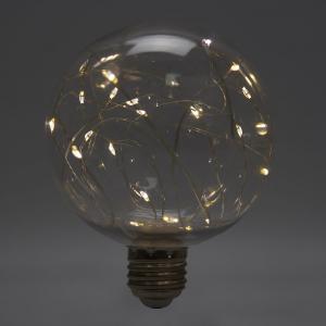 Лампа светодиодная 3W Е27 G95   2700K LB-382 прозрачный Feron