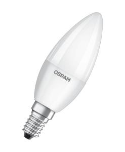 Лампа сд Е27 C37  7W 4000К 560Лм свеча матовая LED Value OSRAM