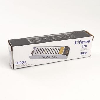 Блок питания для сд ленты 12V IP20 60W LB009 Feron