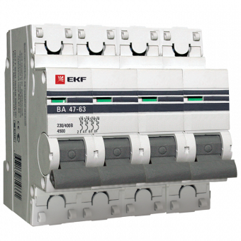 Автоматический выключатель 4P  8А (C) 4,5kA ВА 47-63 EKF PROxima