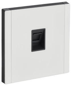 Розетка RJ45 кат.5Е С/У Металл Белый Forte&Piano