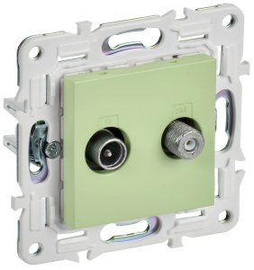 Розетка TV антенна + SAT С/У Мятный Skandy