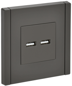 Розетка USB А+А 3,1А С/У Серый Forte&Piano