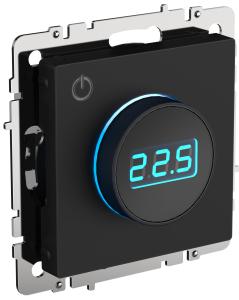 Термостат для теплого пола с электронным индикатором Черный Brite