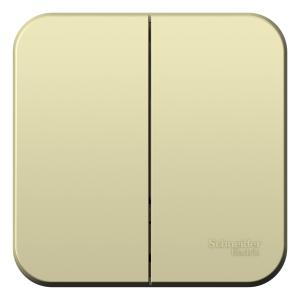 Выключатель 2-кл 10А О/У изолирующая пластина Бежевый Blanca