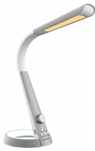 Светильник светодиодный настольный на подставке 10Вт серебро, USB-зарядка, ночник, NL88 National