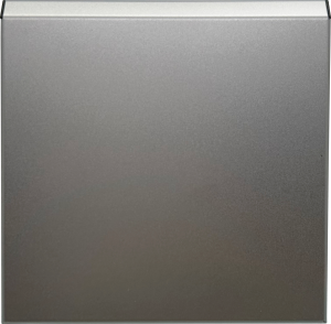 Накладка для розетки 1-м Schuko 16А с З/К с крышкой Благородная сталь R98 METAL Donel