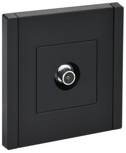 Розетка TV антенна С/У оконечная Черный Forte&Piano