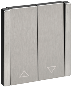 Выключатель 2-кл 10А С/У для жалюзи Металл никель Forte&Piano