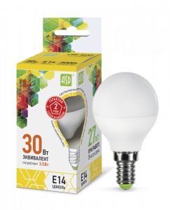 Лампа светодиодная LED-ШАР-standard 3.5Вт 230В Е14 3000К 320Лм ASD