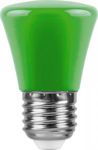 Лампа светодиодная 1W C45 (колокольчик) 230V E27 зеленый LB-372 для белт-лайта Feron
