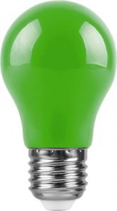 Лампа светодиодная 3W A50 230V E27 зеленый LB-375 для белт-лайта Feron