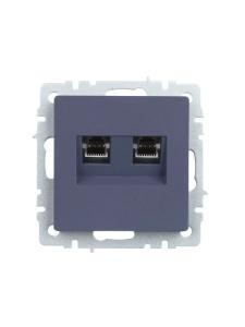 Розетка RJ11+RJ45 кат.5Е С/У Маренго Brite