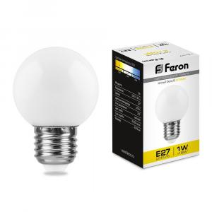 Лампа светодиодная 1W G45 230V E27 2700K LB-37 для белт-лайта Feron