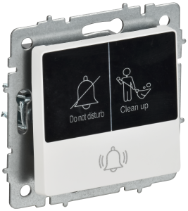 Кнопка звонка для отелей с индикатором Арктический Белый Brite