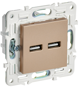 Розетка USB А+А 3,1А С/У Песочный Skandy