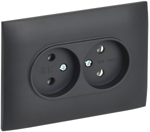 Розетка 2-м 10А С/У в сборе Титан Skandy