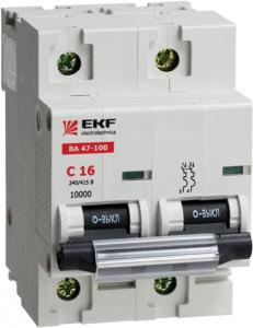 Автоматический выключатель ВА 47-100, 2п 25А (C) EKF