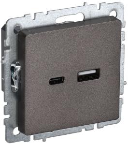 Розетка USB А+С 18Вт С/У Бронза Brite