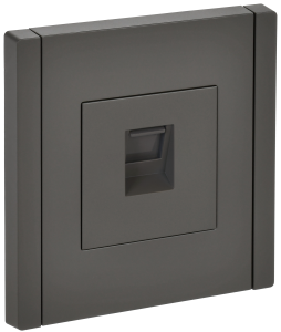 Розетка RJ45+RJ45 кат.5Е С/У Серый Forte&Piano