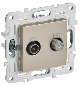 Розетка TV антенна + SAT С/У Шампань Skandy