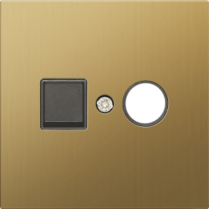 Накладка для розеток 1-м TV SAT Матовое золото R98 METAL Donel