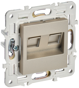 Розетка RJ45+RJ45 кат.5Е С/У Шамапнь Skandy