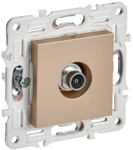 Розетка TV антенна С/У оконечная Песочный Skandy