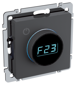 Термостат для теплого пола с электронным индикатором Графит Brite