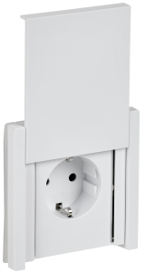 Розетка 1-м 16А С/У З/К со шторками с крышкой винтовое крепление IP44 Белый Forte&Piano