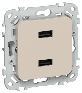 Розетка USB A+A 3,1А С/У Льняной FLITE