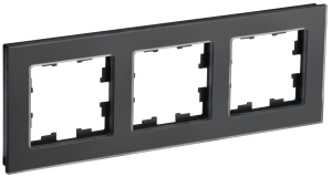 Рамка 3-я Стекло Черный матовый Brite