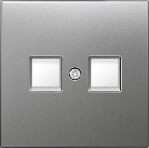 Накладка для розетки 2-м RJ45 Сталь R98 METAL Donel