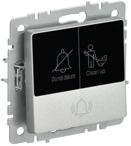 Кнопка звонка для отелей с индикатором Алюминий Brite