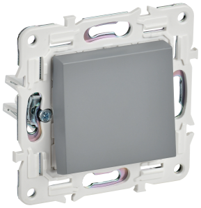 Выключатель 1-кл 10А С/У Серый Skandy