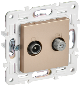 Розетка TV антенна + SAT С/У Песочный Skandy