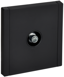 Розетка TV антенна С/У проходная Металл Черный Forte&Piano