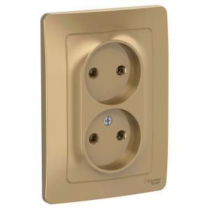 Розетка 2-м 16А С/У Титан Blanca