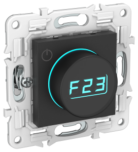 Термостат для теплого пола с электронным индикатором Черный Skandy