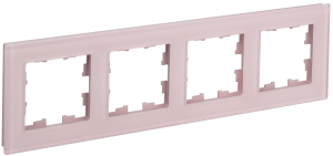 Рамка 4-я Стекло Розовый матовый Brite