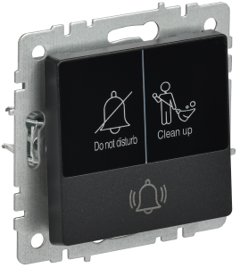 Кнопка звонка для отелей с индикатором Черный Brite