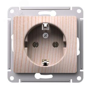 Розетка 1-м 16А С/У З/К Сосна Glossa