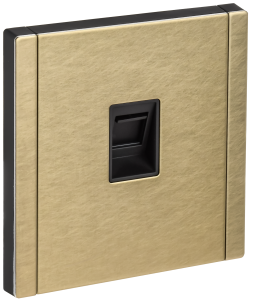 Розетка RJ45 кат.6 С/У Металл Шампань Forte&Piano