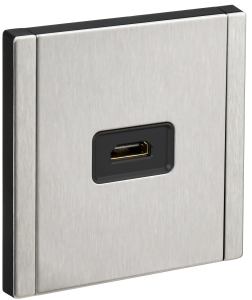 Розетка HDMI С/У Металл никель Forte&Piano