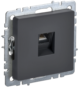 Розетка RJ45 кат.6 С/У Графит Brite