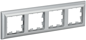 Рамка 4-я Алюминий/Алюминий Brite