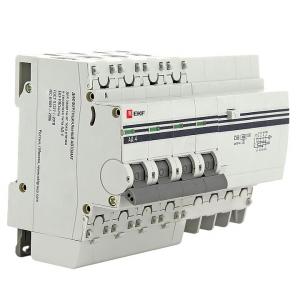 Дифференциальный автомат АД-4 63А/30мА (хар. C, AC, электронный, защита 270В) 4,5кА EKF PROxima